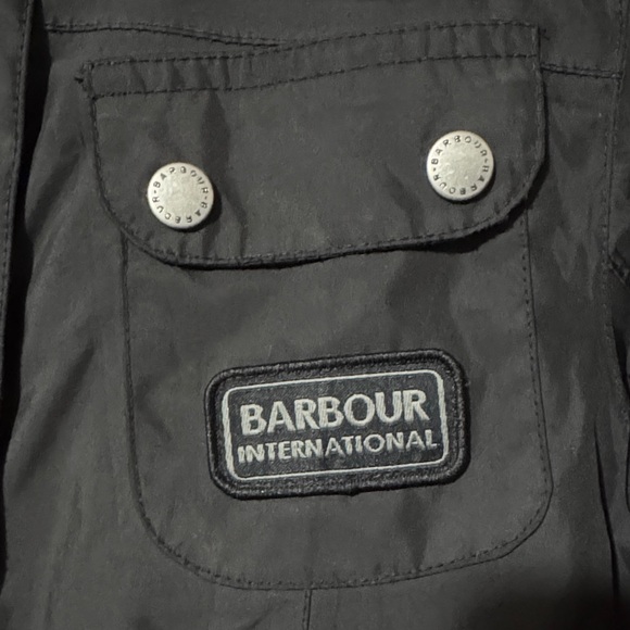 Barbour Black Belted Jacket with Red Lining Kids 10/11 or Womens Petite XXS - Picture 2 of 4